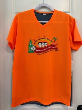 St Kitts Caribbean Fun Run Shirt Adult M Orange 5K 2K Travel Tee